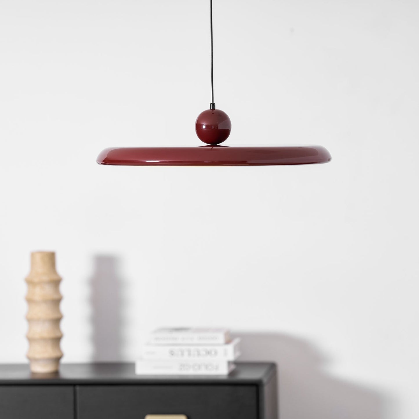 Ronde LED Hanglamp Lola – Minimalistisch Metaal & Acryl Disk Design – Dimbaar – Ø30/40/50cm – 3 Kleurtemperaturen – 150cm Verstelbare Kabel