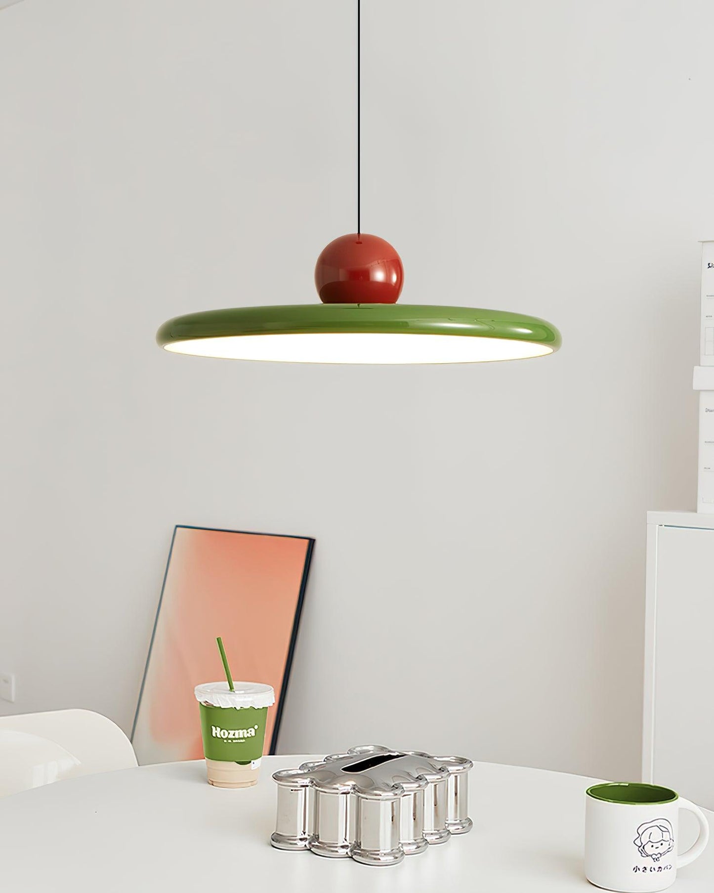 Ronde LED Hanglamp Lola – Minimalistisch Metaal & Acryl Disk Design – Dimbaar – Ø30/40/50cm – 3 Kleurtemperaturen – 150cm Verstelbare Kabel