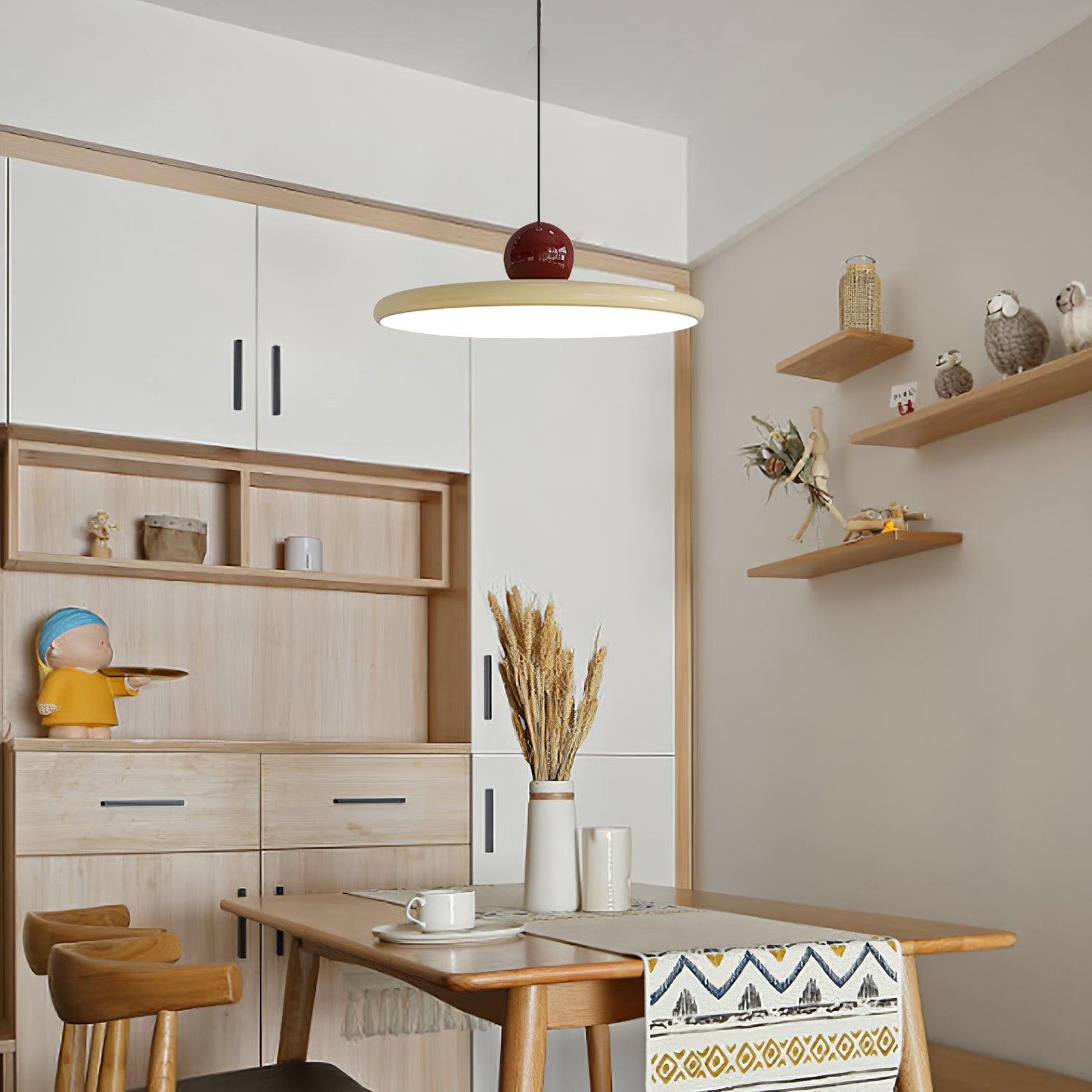 Ronde LED Hanglamp Lola – Minimalistisch Metaal & Acryl Disk Design – Dimbaar – Ø30/40/50cm – 3 Kleurtemperaturen – 150cm Verstelbare Kabel