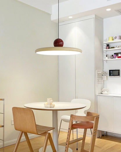Ronde LED Hanglamp Lola – Minimalistisch Metaal & Acryl Disk Design – Dimbaar – Ø30/40/50cm – 3 Kleurtemperaturen – 150cm Verstelbare Kabel