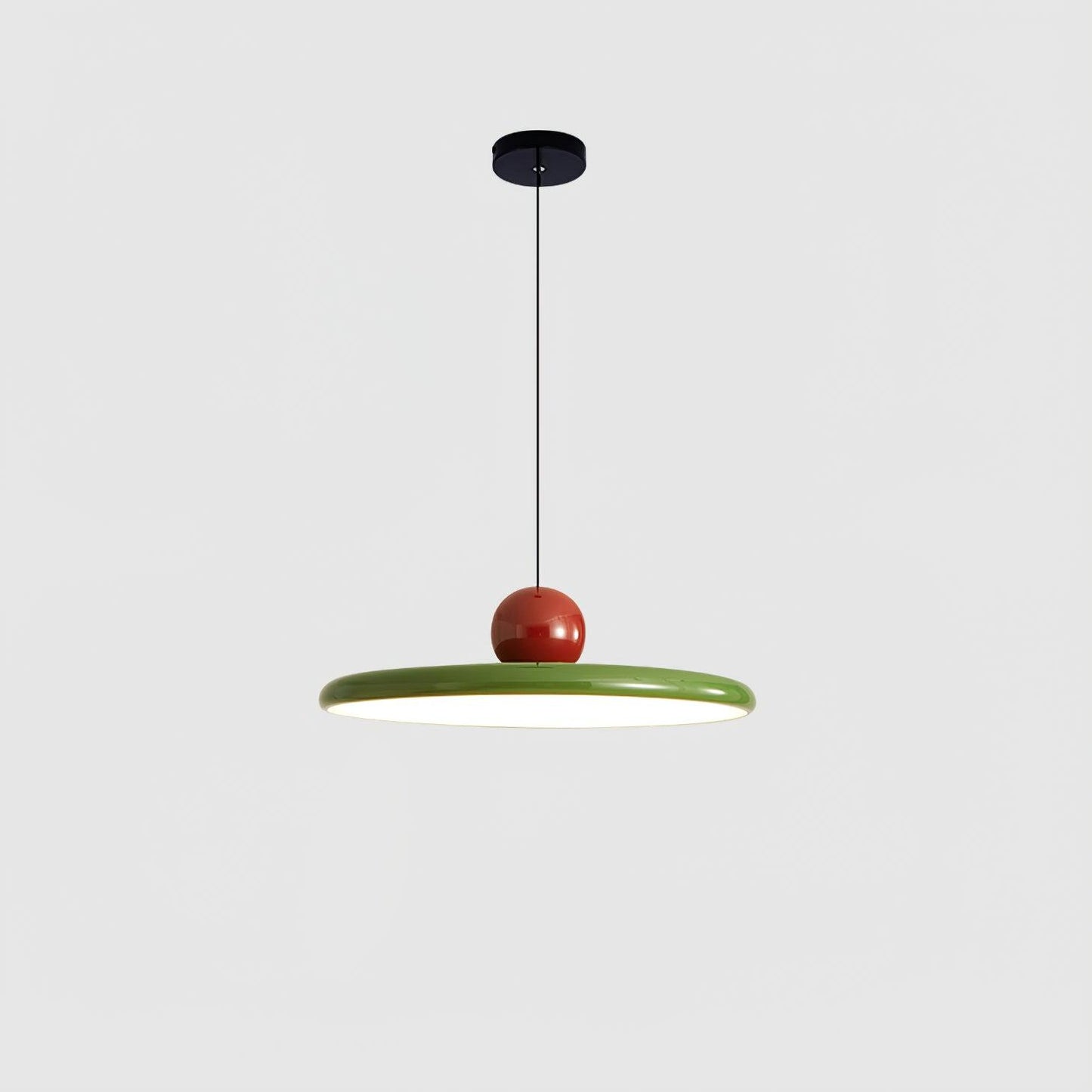 Ronde LED Hanglamp Lola – Minimalistisch Metaal & Acryl Disk Design – Dimbaar – Ø30/40/50cm – 3 Kleurtemperaturen – 150cm Verstelbare Kabel