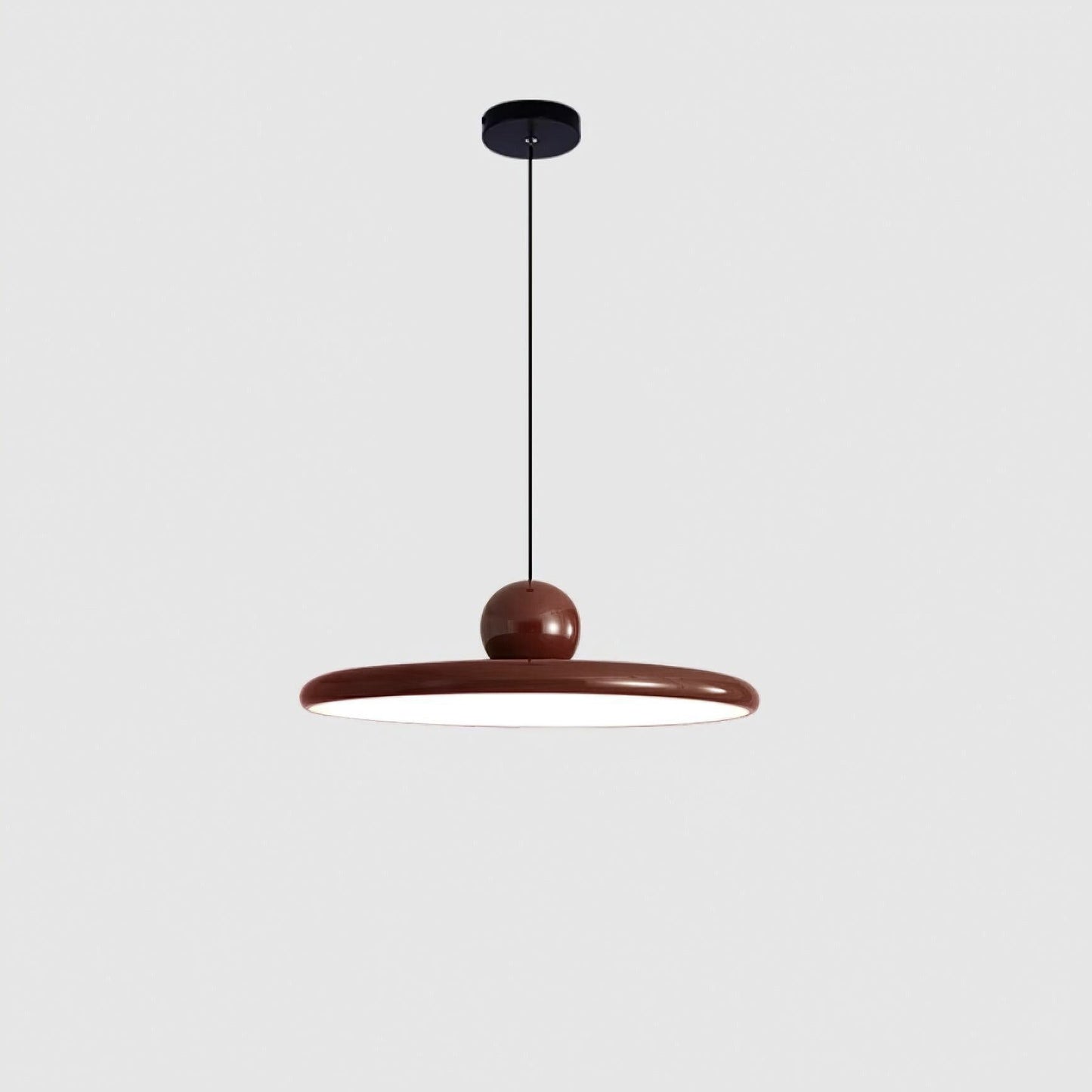 Ronde LED Hanglamp Lola – Minimalistisch Metaal & Acryl Disk Design – Dimbaar – Ø30/40/50cm – 3 Kleurtemperaturen – 150cm Verstelbare Kabel