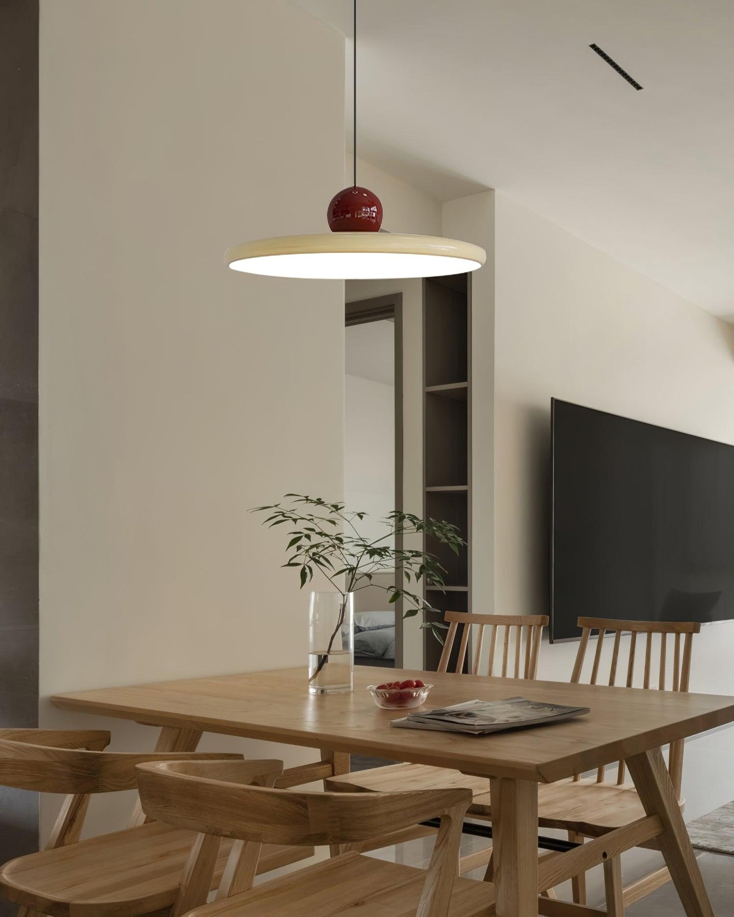 Ronde LED Hanglamp Lola – Minimalistisch Metaal & Acryl Disk Design – Dimbaar – Ø30/40/50cm – 3 Kleurtemperaturen – 150cm Verstelbare Kabel