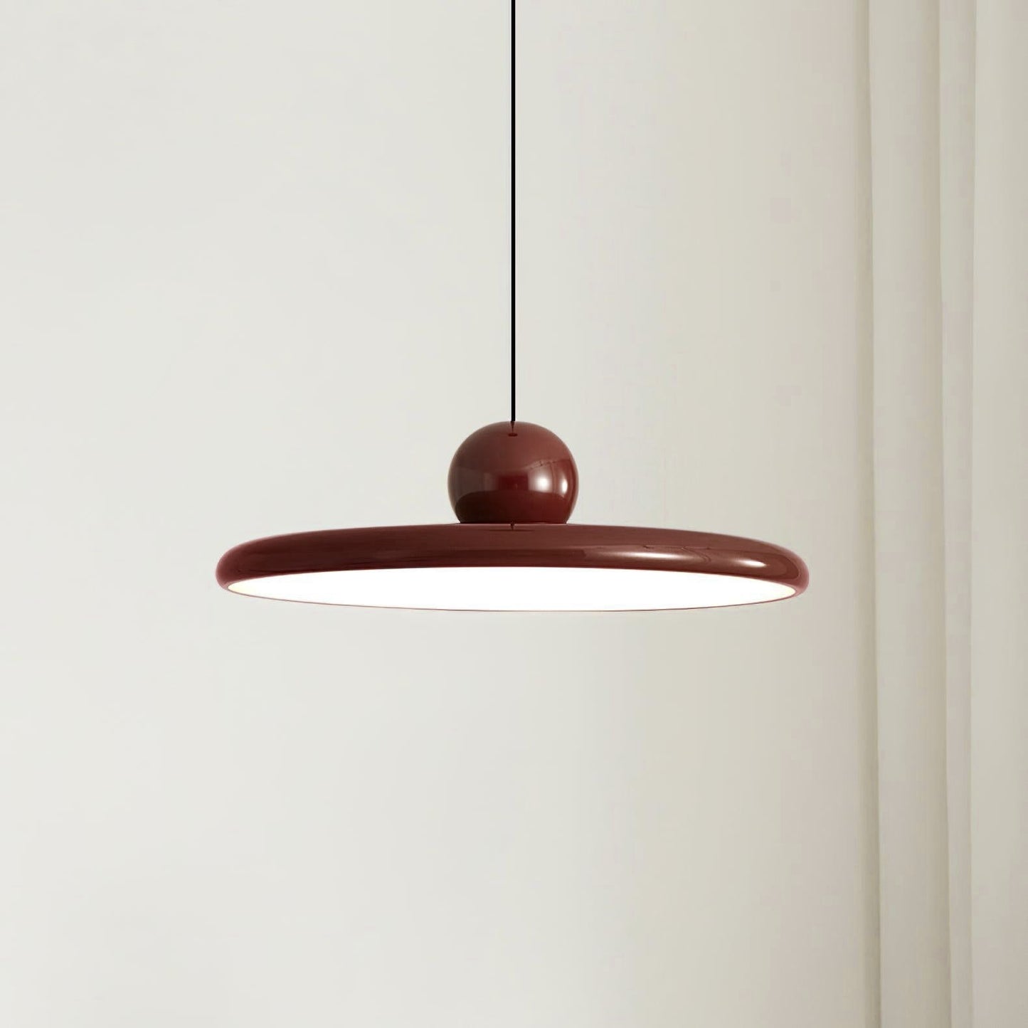 Ronde LED Hanglamp Lola – Minimalistisch Metaal & Acryl Disk Design – Dimbaar – Ø30/40/50cm – 3 Kleurtemperaturen – 150cm Verstelbare Kabel