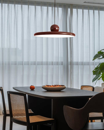 Ronde LED Hanglamp Lola – Minimalistisch Metaal & Acryl Disk Design – Dimbaar – Ø30/40/50cm – 3 Kleurtemperaturen – 150cm Verstelbare Kabel