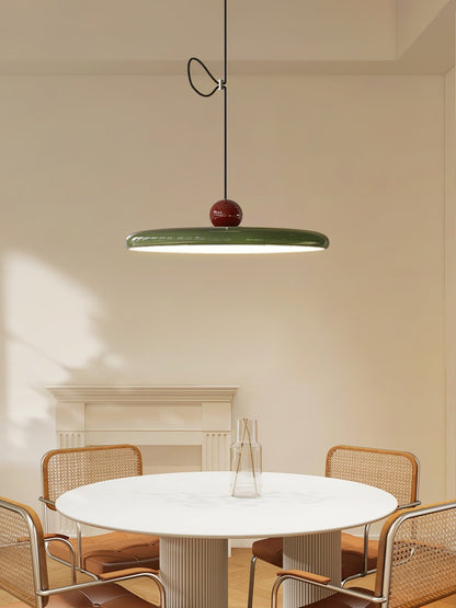 Mid-Century Swing Hanglamp — Kinetisch Design met Zwevende Schijf & Contragewicht | Verstelbare Armlamp voor Moderne Eetkamers en Creatieve Werkruimtes | Integrale LED