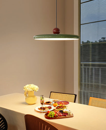 Mid-Century Swing Hanglamp — Kinetisch Design met Zwevende Schijf & Contragewicht | Verstelbare Armlamp voor Moderne Eetkamers en Creatieve Werkruimtes | Integrale LED