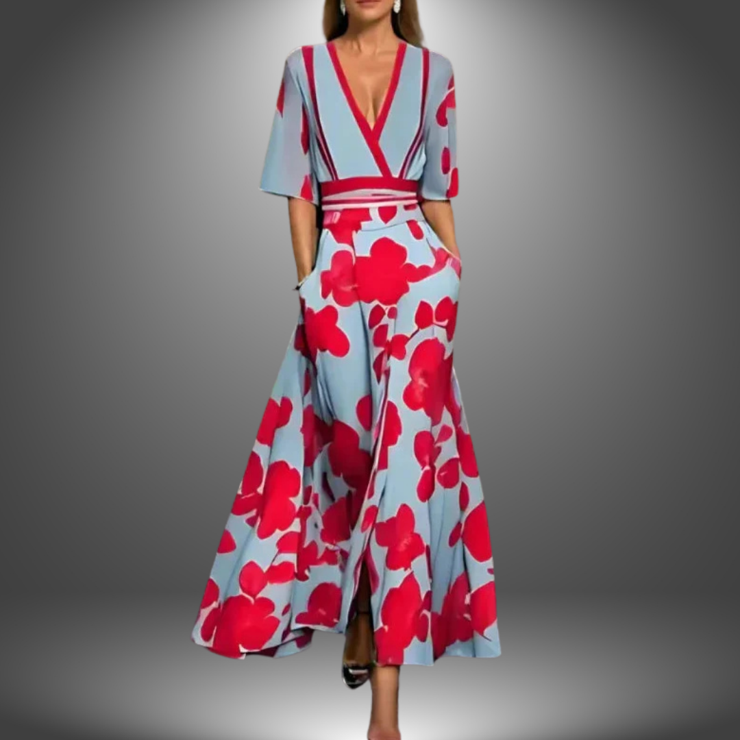 Vrouwelijke Maxi Jurk Bloemenprint Zomerjurk - StudioMarella