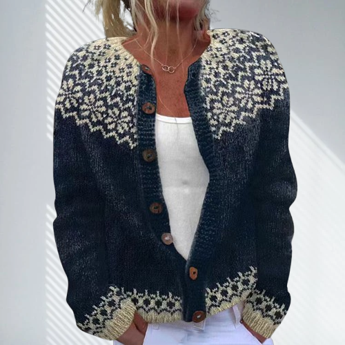 Dames Vest Gebreid Grof Gezellig Warm