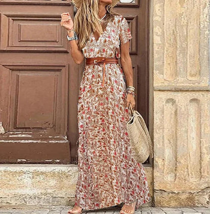 Boho Maxi Jurk Zomer Strandjurk Voor Vrouw