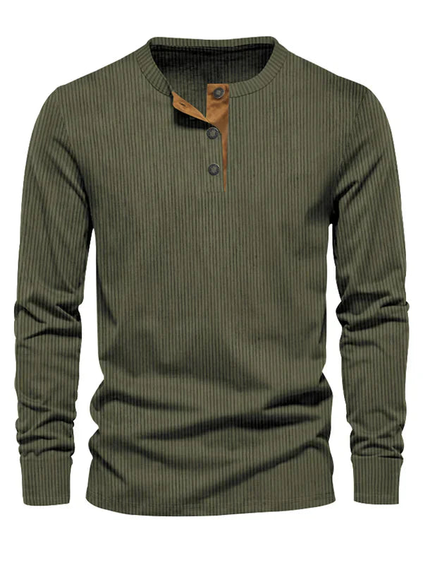 Herenshirt Lange Mouw Gestreept Comfortabel Slimfit - StudioMarella