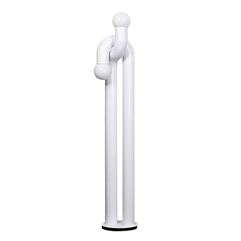 Moderne Staande Boogvorm Lamp met Twee Glazen Bollen – Decoratieve Dubbele Verlichting voor Woonkamer