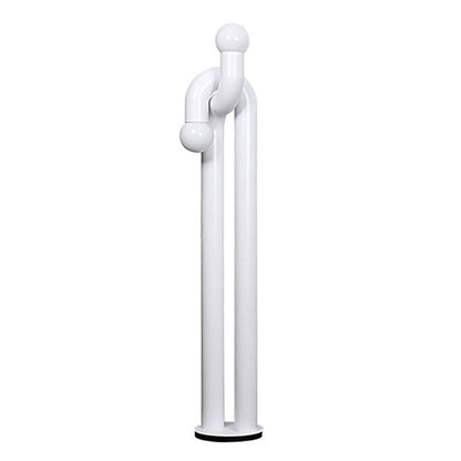 Moderne Staande Boogvorm Lamp met Twee Glazen Bollen – Decoratieve Dubbele Verlichting voor Woonkamer