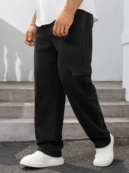 Loose fit broek heren met cargo zakken