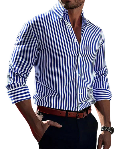 Herenoverhemd Elegant Gestreept Klassiek Design - StudioMarella
