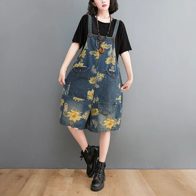 Jumpsuit voor Dames Zomerse Blauwe Denim Broekpak - StudioMarella