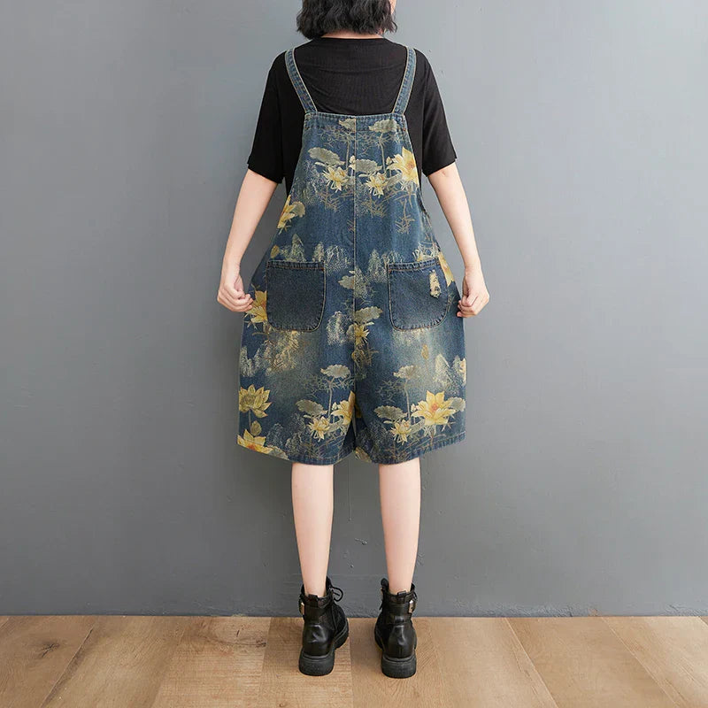 Jumpsuit voor Dames Zomerse Blauwe Denim Broekpak