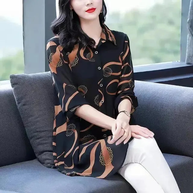 Vrouwelijke Blouse Bloemenprint Lente Zomerjurk - StudioMarella