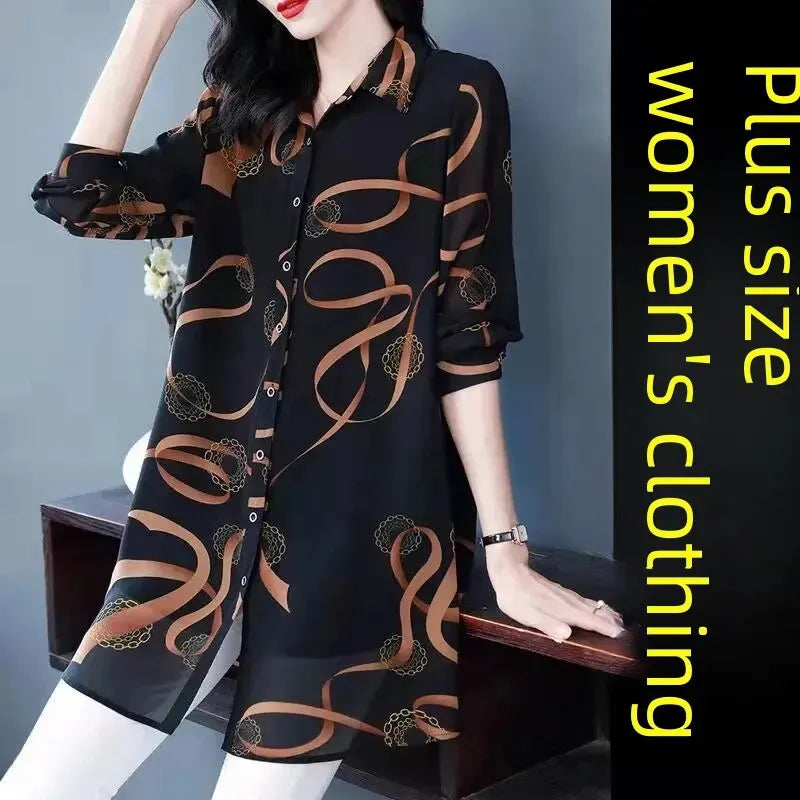 Vrouwelijke Blouse Bloemenprint Lente Zomerjurk