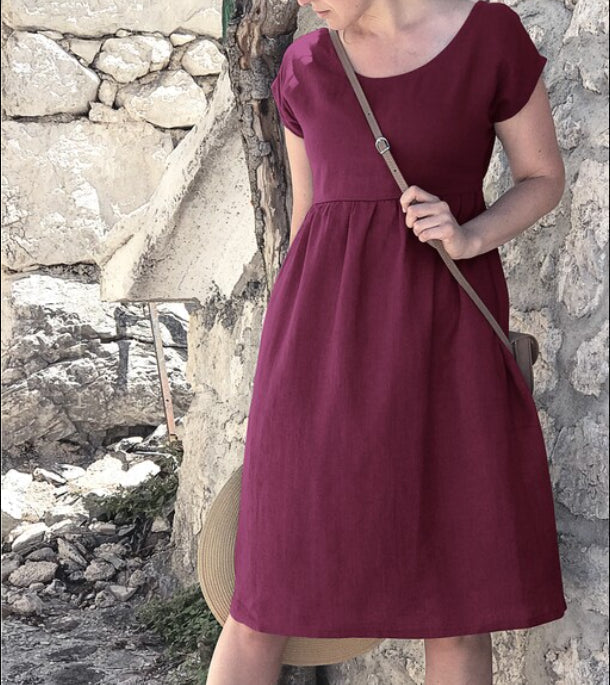 Elegante Zomerjurk Met Raffinade Pasvorm