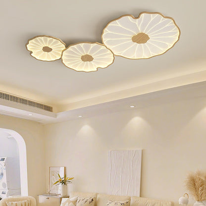 LED plafondlamp houtlook walnoot acryl metaal plafondlamp lage plafonds woonkamer slaapkamer designlamp