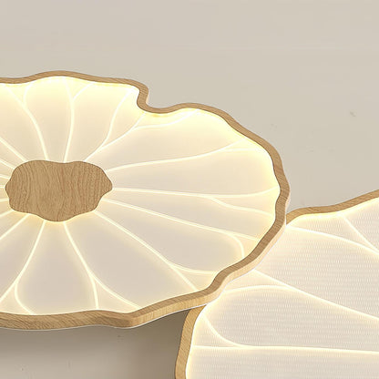 LED plafondlamp houtlook walnoot acryl metaal plafondlamp lage plafonds woonkamer slaapkamer designlamp
