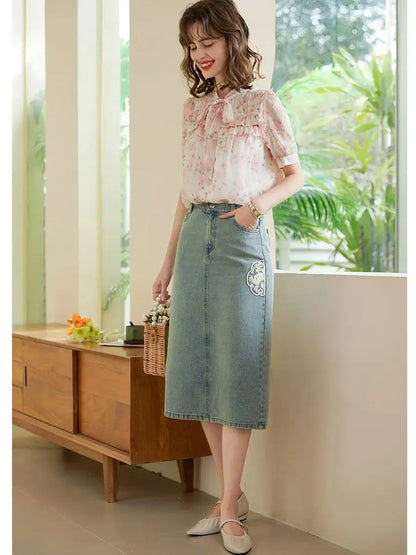 Vrouwelijke Bloemen Blouse met Kanten Details - StudioMarella