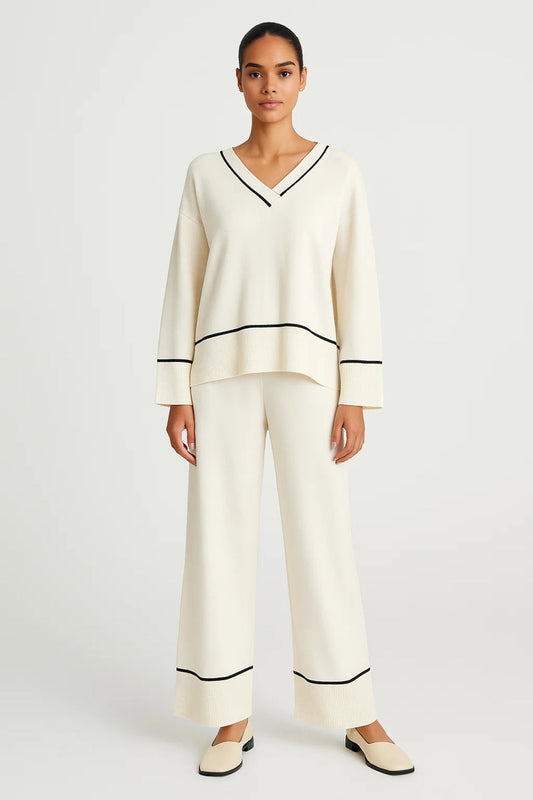 Dames Set Oversized Trui en Wijde Broek Casual Kleding - StudioMarella