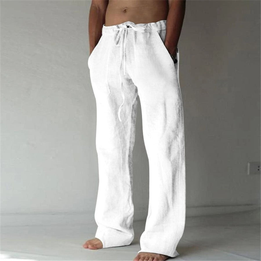 Linnen Broek Heren Zomer Comfortabel Ademend