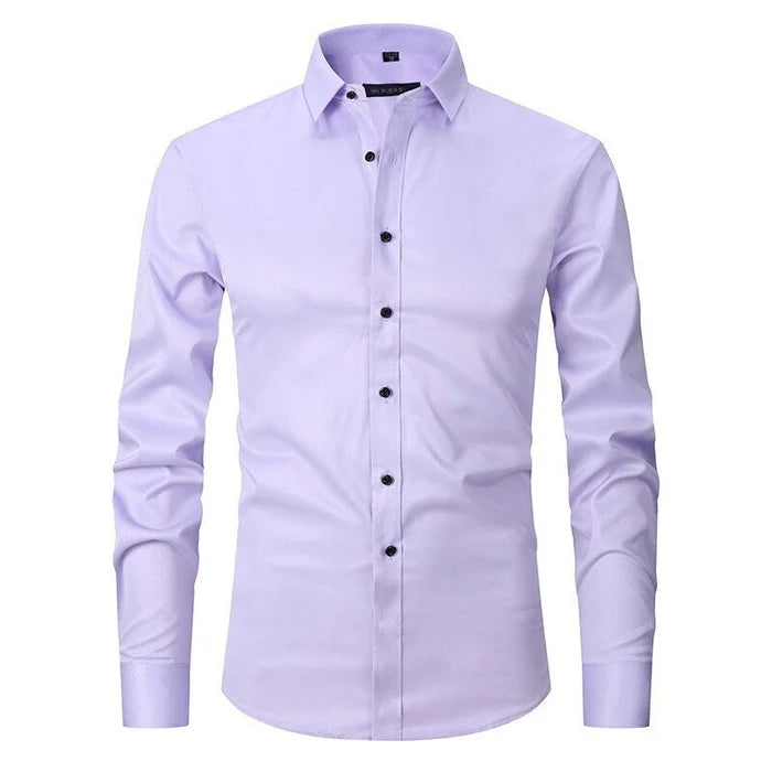 Elegante Heren Overhemd Slim Fit Anti-Kreuk