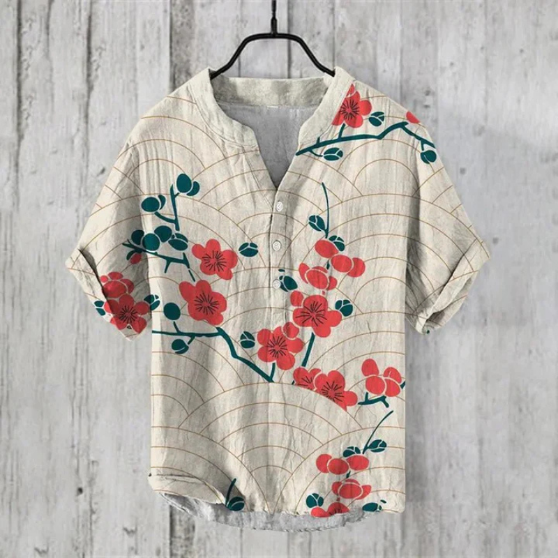 Katten Overhemd Mannen Met Leuke Print