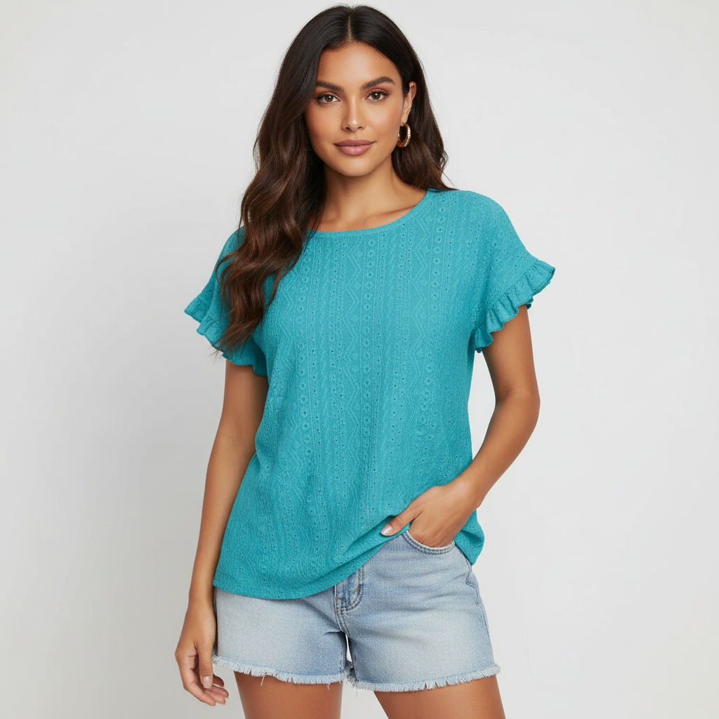 Luchtige Broderie Top Dames | Elegante Zomertop 8