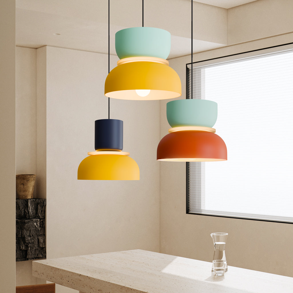Hanglamp Nordic Color Block Aluminium Acryl Macaron 29cm E27