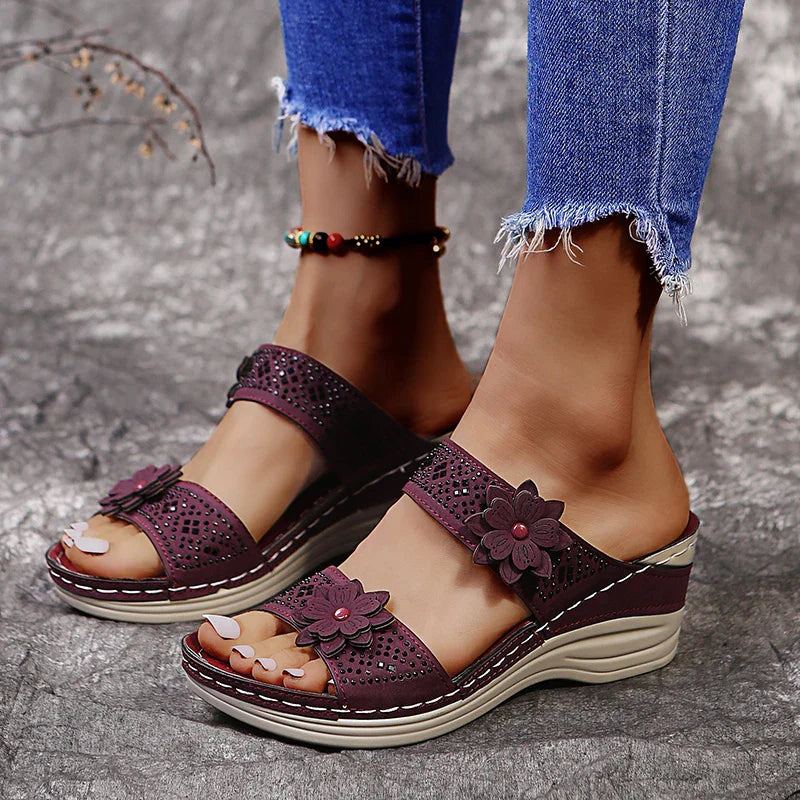 Zomer Sandalen met Bloesem Print Comfortabel - StudioMarella
