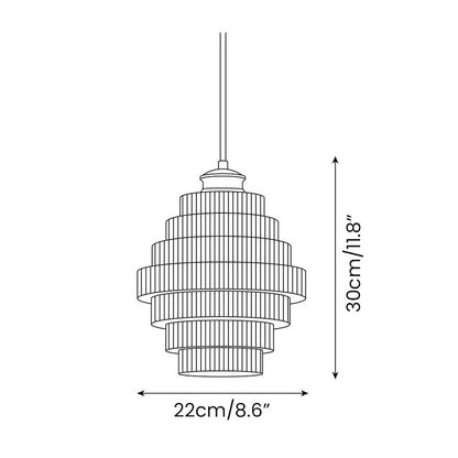 Messingkleurige Hanglamp met Flessendesign – Glazen Kap in Retro Stijl – Ø22cm – E27-Fitting