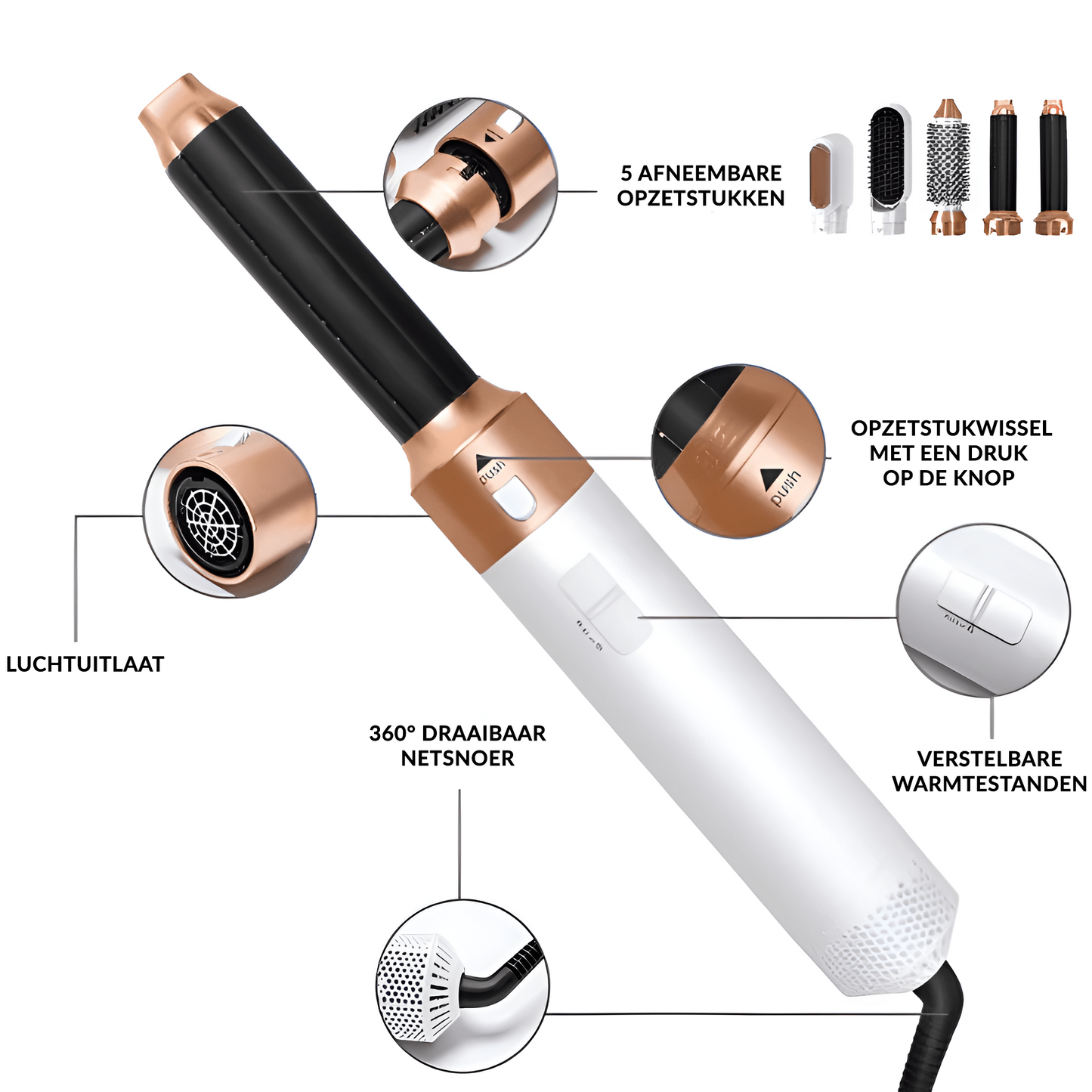 Haarstijler 5-in-1 Airwrap Pro Stijltang