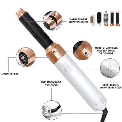 Haarstijler 5-in-1 Airwrap Pro Stijltang