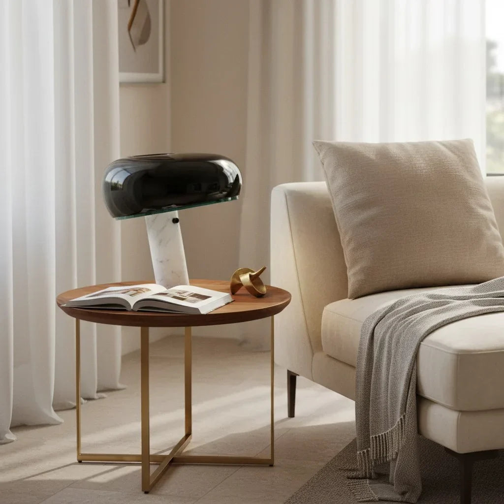 Design Tafellamp met Marmeren Voet – Warm Licht voor Woonkamer & Slaapkamer