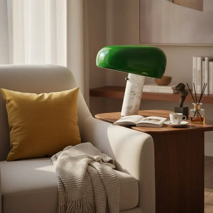 Design Tafellamp met Marmeren Voet – Warm Licht voor Woonkamer & Slaapkamer