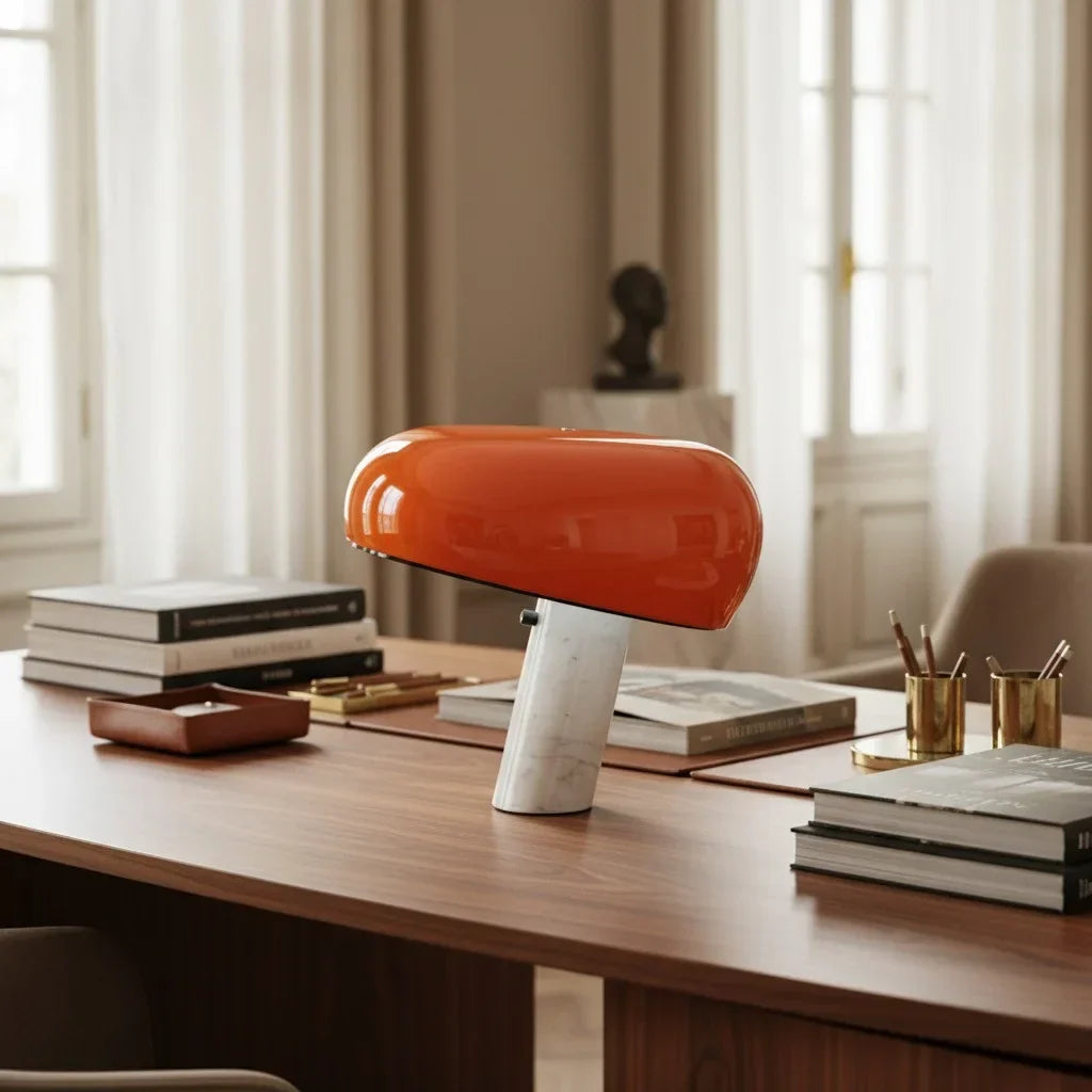 Design Tafellamp met Marmeren Voet – Warm Licht voor Woonkamer & Slaapkamer