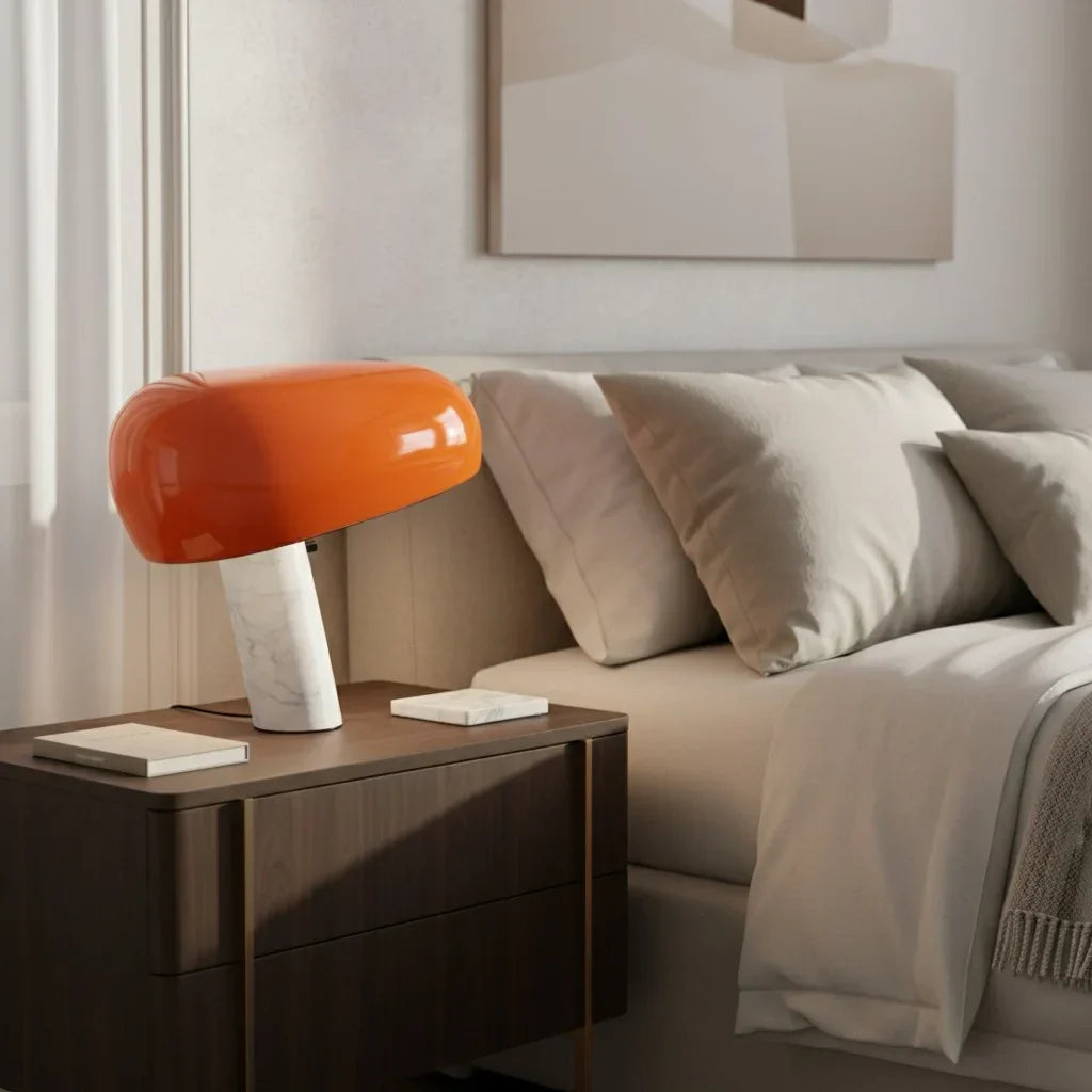 Design Tafellamp met Marmeren Voet – Warm Licht voor Woonkamer & Slaapkamer