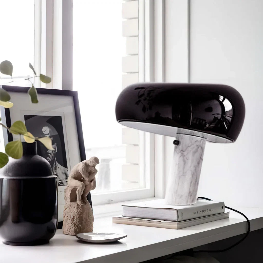Design Tafellamp met Marmeren Voet – Warm Licht voor Woonkamer & Slaapkamer