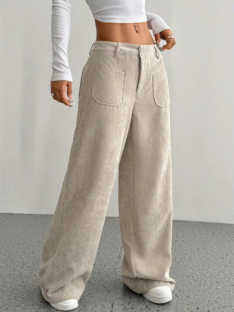 Hoge Hoge Broek Voor Dames in Zacht Velluto