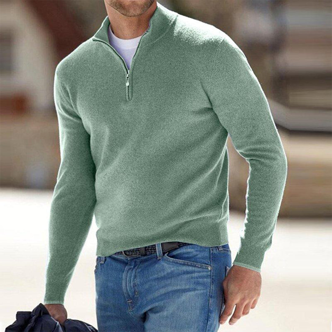 Heren Sweatshirt Kwart Rits Comfortabel en Warm