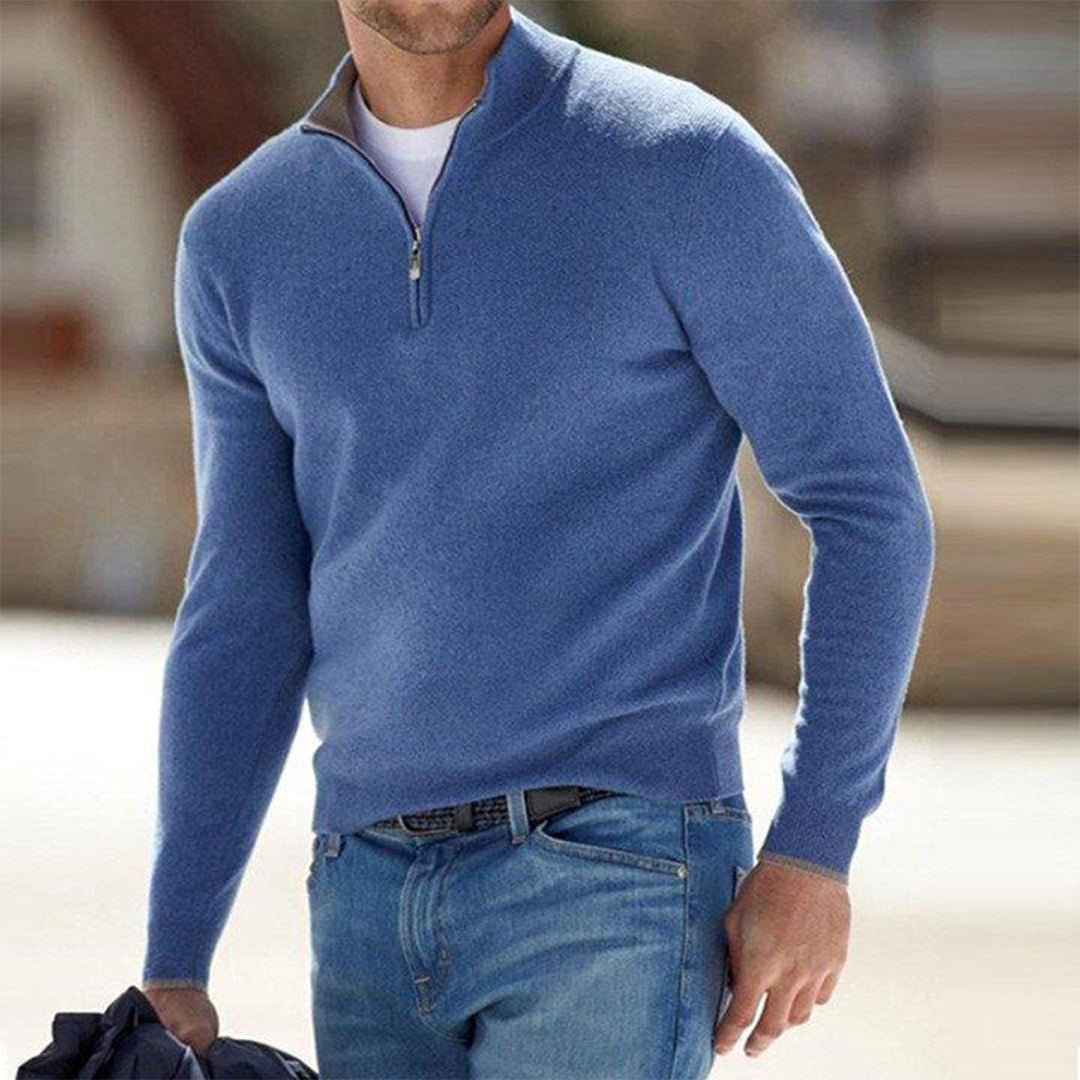 Heren Sweatshirt Kwart Rits Comfortabel en Warm