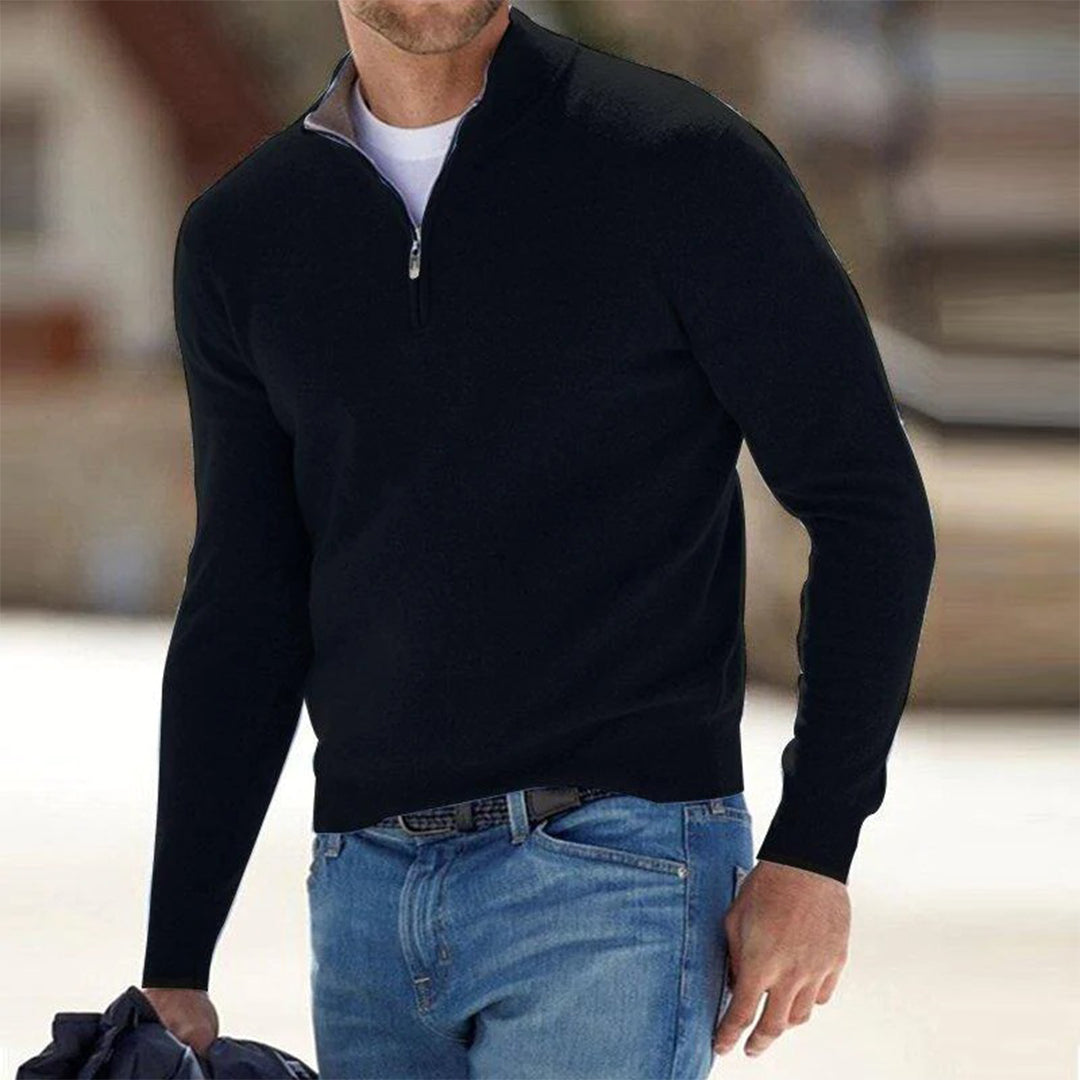 Heren Sweatshirt Kwart Rits Comfortabel en Warm
