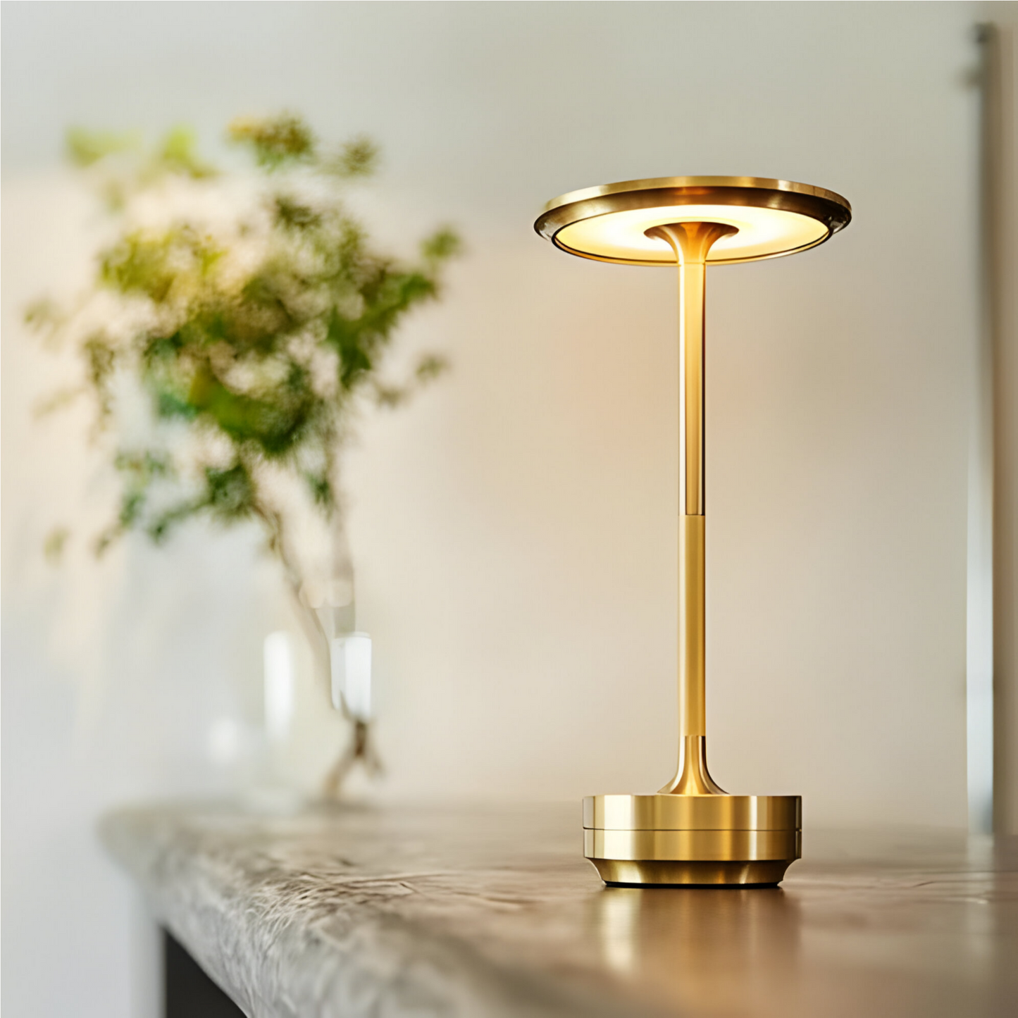 Draadloze Tafellamp met Touch Dimming – Luxe LED Tafellamp Oplaadbaar, Snoerloos & Sfeerverlichting voor Woonkamer en Slaapkamer