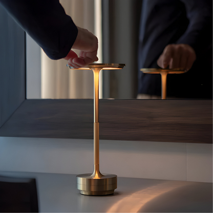 Draadloze Tafellamp met Touch Dimming – Luxe LED Tafellamp Oplaadbaar, Snoerloos & Sfeerverlichting voor Woonkamer en Slaapkamer