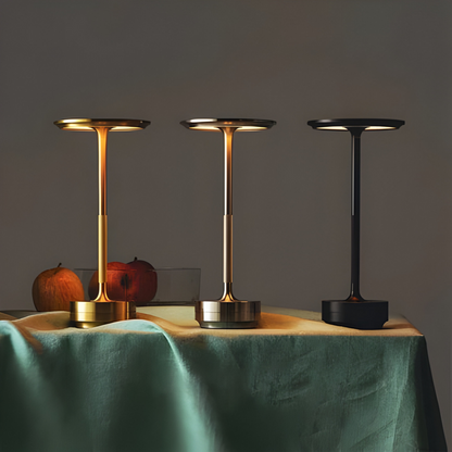 Tafellamp Draadloos LED Dimbaar Metaal Goud Zwart Zilver Oplaadbaar Touchlamp Nachtlamp Bureau Lamp Modern Design