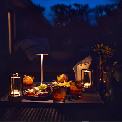 Tafellamp Draadloos LED Dimbaar Metaal Goud Zwart Zilver Oplaadbaar Touchlamp Nachtlamp Bureau Lamp Modern Design